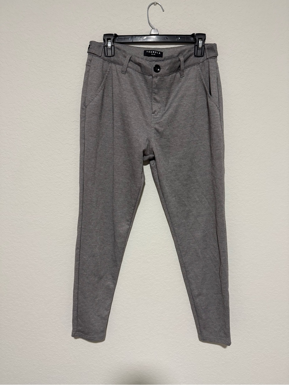 YoungLA Gray Slim Tapered Chinos